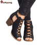 Suihyung Women Sandals Plus Size 35-43 High Heel Gladiator Casual Shoes Summer Outside Slides Woman ZIP Sandals Sandalias Mujer