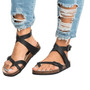 Woman Sandals 2019 Summer Flat Sandals Roman Belt Buckle Shoes Casual Female Gladiator Sandals Ladies Sandalia Feminina