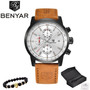 BENYAR Watches Men Luxury Brand Quartz Watch Fashion Chronograph Watch Reloj Hombre Sport Clock Male Hour Relogio Masculino