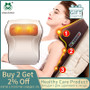 3 in 1 Newest Massage Pillow with Car Home Duel Use Easy Carry Neck Back Shoulder Waist Body Massager Gift Relief Pain EU plugs