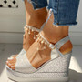 SARAIRIS high heels Leisure platform Fashion Chains summer sandals women's Wedges shoes female