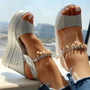 SARAIRIS high heels Leisure platform Fashion Chains summer sandals women's Wedges shoes female