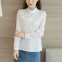 2020  Fashion Women Chiffon Blouse Ladies Solid Casual O-Neck Spring  Elegant Office Tops Slim  Color Korean Shirts Fashion