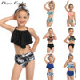 Girls Bikini Sets 2020 Swimsuit Girl Two Pieces Children's Swimwear Swim Suits Child Ruffle Bikinis Split Bathing Suit 2-14T