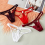 1PC Lady Erotic Lingerie Sexy Lace Flowers Panties Low Waist G-string Transparent T-back Briefs Women Charming Thongs Underwear