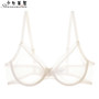 Europe and the United States full transparent mesh sexy underwear thin lace edge perspective bra cover large chest show small