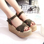 Gold Wedges Shoes Women Espadrilles Sandals Summer Shoes 2020 Slippers Chaussures Femme Platform Sandals Size 43 Sandalia