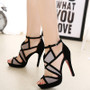 High Heels Cross strap Open Toe Gladiator platform Heels shoes Summer Sandals ladies Shoes Woman Big Size 41 42