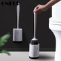 TPR silicone Toilet Brush Floor-standing Wall-mounted Base Cleaning Brush For Toilet WC Bathroom Accessories Set household items