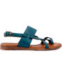 Sail Lakers-Green Leather Buckled Woman Sandals Women Summer Open Toe Comfy Sandals Super Soft Walking Sandals