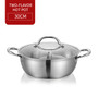 WORTHBUY Chinese 304 Stainless Steel Hot Pot 28/30/32cm Kitchen Soup Stock Pot Cookware For Induction Cookers Cooking Pot