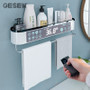 GESEW Storage In The Bathroom Wall-mounted Storage Racks Towel Bath Organizer For Kitchen WC Home Garden Bathroom Accessories