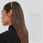 Stonefans Fashion Long Tassel Headband Hair Hoop Rhinestone Jewelry for Women Bridal Crystal Head Chain Tiara Hair Jewelry