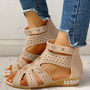 SARAIRIS 2020 Dropship Gladiator Zipper Wedge Comfortable Heel Summer Women Shoes Woman Sandals Leisure Bling Footwear Female