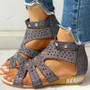 SARAIRIS 2020 Dropship Gladiator Zipper Wedge Comfortable Heel Summer Women Shoes Woman Sandals Leisure Bling Footwear Female