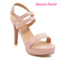 Dousin Partin Women Pumps Party Shoes Platform Pu Leather Thin High Heel Wedding Shoes Pumps Peep Toe Women Sandals