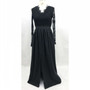 Long Sleeves V Neck Evening Dresses Sexy Side Slit Lace Formal Women Prom Dress Gown In Stock