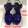 Coolcept Genuine Leather Sandals Women Platform Thin High Heels Shoes Buckle Open Toe Summer Club Shoes Women Size 34-41