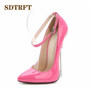 SDTRFT Plus:35-44 spring autumn New fashion zapatos mujer 16cm Metal thin high heels wedding shoes woman Buckle Cosplay pump
