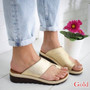 Women's Summer Fashion Beach Slippers Leather Wedges Open Toe Shoes Ladies Platform Slippers Slippers Women Zapatos De Mujer