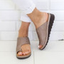 Women's Summer Fashion Beach Slippers Leather Wedges Open Toe Shoes Ladies Platform Slippers Slippers Women Zapatos De Mujer