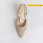 2020 New Arrival Dress Shoes High Quality Flock Shallow Women Sandals Summer Simple Pointed Toe Ladies Shoes Big Size A0027