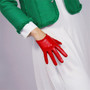 Extra Long Leather Gloves Female 70cm Over Elbow Emulation Leather Faux Sheepskin PU Unlined Woman Gloves Fashion Red WPU54