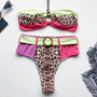 Mossha Bandeau bikinis 2020 mujer Leopard print swimsuit female Belt bathing suit High waist swimwear women Summer bathers new