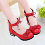 Childrens Big Girls Leather Shoes Girls Princess Kids Shoes For Wedding Party Pink Red Black 4 5 6 7 8 9 10 11-15T