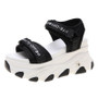 Women Platform Sandals Chunky Designers Fashion Sandal Black Hook Loop 9cm High Heels Casual Wedge Shoes For Woman 2020 Summer