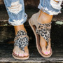 women summer sandals flats shoes woman bohemia sandalias sapato feminino D013 zapatos de mujer casual leopard snake zebra shoe