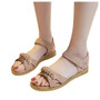 Sandals Outdoor Cool Women's Summer Sandals Single Buckle Wedge Heel Flower Sandals Fish Head Sandals ladies banquet sandals
