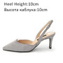 Women Sandals High Heels Summer Brand Woman Pumps Thin Heels Party Shoes Pointed Toe Slip On Office Ladie Dress Shoe Plus SizeDE