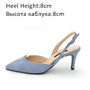 Women Sandals High Heels Summer Brand Woman Pumps Thin Heels Party Shoes Pointed Toe Slip On Office Ladie Dress Shoe Plus SizeDE