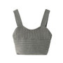 Stylish Sexy Cropped Knitted Tops Retro Sleeveless Backless Straps Female Vest Shirts Blusas Chic Camis Tops