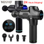 LCD Display Massage Gun Deep Muscle Massager Muscle Pain Body Massage Exercising  Relaxation Slimming Shaping Pain Relief