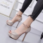 Bling Sandals Women Shoes 2020 Gladiator High Heels 12CM Platform Sandals Pumps Peep Toe Ladies Shoes Party Bridal Wedding Shoes