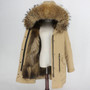 2019 Real Fur Coat Winter Jacket Women Long Parka Waterproof Big Natural Raccoon Fur Collar Hood Thick Warm Real Fox Fur Liner