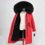 2019 Real Fur Coat Winter Jacket Women Long Parka Waterproof Big Natural Raccoon Fur Collar Hood Thick Warm Real Fox Fur Liner