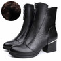 Fashion Genuine Leather Winter Boots Women Shoes Booties Woman Martin Boots Platform Shoes Botines Mujer 2019