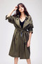 JAZZEVAR 2019 Autumn New Women's Casual trench coat oversize Double Breasted Vintage Washed Outwear Loose Clothing