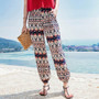 2019 fashion bohemian print chiffon pants holiday beach harem pants loose casual plus size women pants summer trousers D828 30