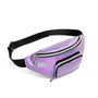 TRASSORY Women's Luxury Leather Laser Waterproof Waist Fanny Pack Running Travel Fashion Chest Belt Bag Silver for Ladies Girls
