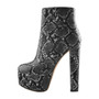 Onlymaker Women's round heel Super16CM High Heel Platform ankel boots Block Chunky Heels Wedding Party Shoes Large Size US5~US15