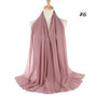 Plain Bubble Chiffon Hijab Shawl Scarf Women 2019 Solid Color Long Shawls and Wraps Muslim Hijabs Scarves Ladies Foulard Femme