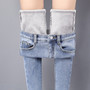 Winter Warm Jeans Woman 2019 High Waist Casual Velvet Ladies Trousers Female Pantalon Denim jeans for Women Pants Plus size