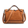Vintage PU Leather Women Bag Rivet Large Capacity Ladies Handbags Shoulder Bag Sac A Main Crossbody Bags For Women Messenger