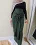 Women Belt Skirt Long Jumpsuit Muslim Bottoms Bandage Pencil Skirts Islamic Lace Up Bodycon Abaya Jilbab Knitting Cotton Dubai