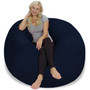 Chill Sack Bean Bag Chair: Giant 5' Memory Foam Furniture Bean Bag - Big Sofa with Soft Micro Fiber Cover - Navy