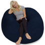 Chill Sack Bean Bag Chair: Giant 5' Memory Foam Furniture Bean Bag - Big Sofa with Soft Micro Fiber Cover - Navy